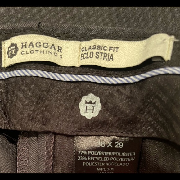 Haggar Mens Dress slack with Expandable Waist - Picture 2 of 2